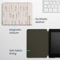 Kwmobile etui compatible avec kindle paperblanc 11e génération - étui à rabat magnétique tablette ereader similicuir pour kindle