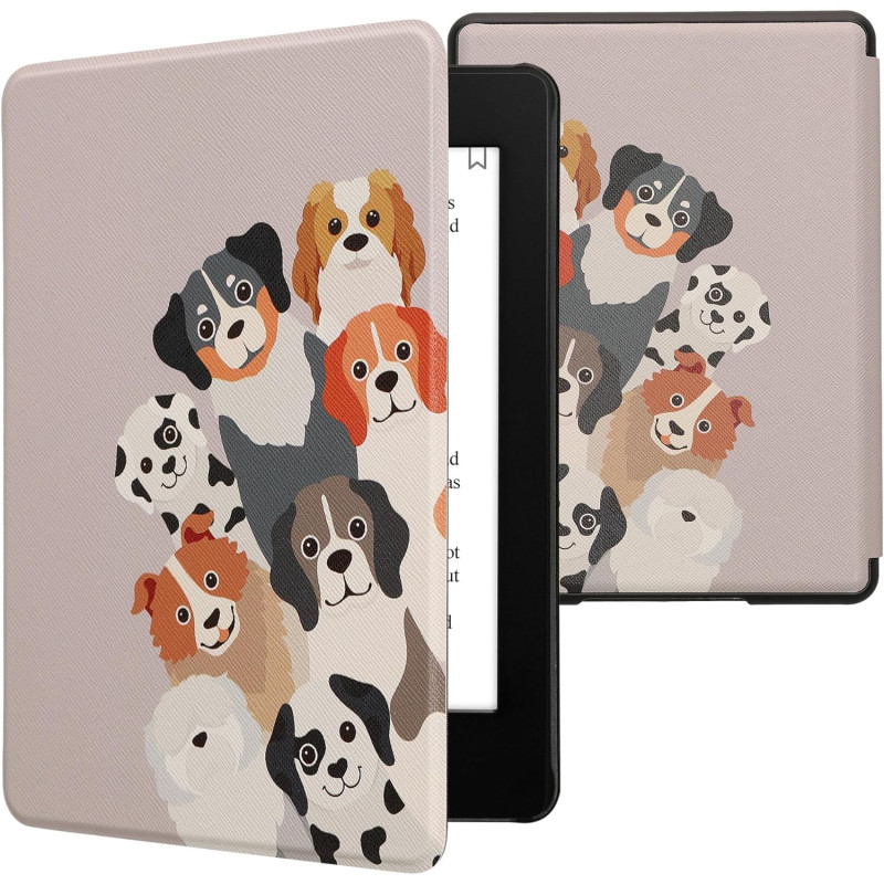 Kwmobile etui compatible avec kindle paperblanc 11e génération - étui à rabat magnétique tablette ereader similicuir pour kindle
