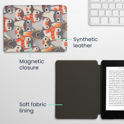 Kwmobile etui compatible avec kindle paperblanc 11e génération - étui à rabat magnétique tablette ereader similicuir pour kindle