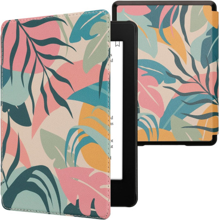 Kwmobile etui compatible avec kindle paperblanc 11e génération - étui à rabat magnétique tablette ereader similicuir pour kindle