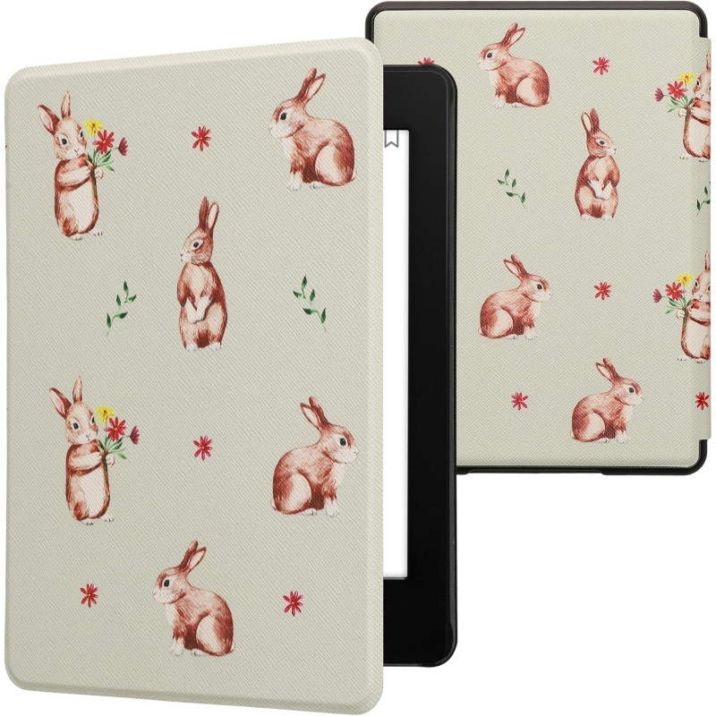 Kwmobile etui compatible avec kindle paperblanc 11e génération - étui à rabat magnétique tablette ereader similicuir pour kindle