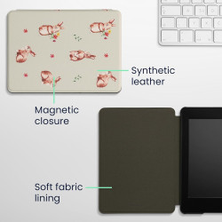 Kwmobile etui compatible avec kindle paperblanc 11e génération - étui à rabat magnétique tablette ereader similicuir pour kindle
