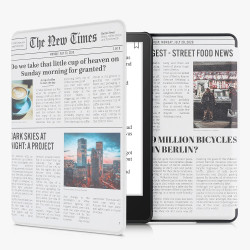 Kwmobile etui compatible avec kindle paperblanc 11e génération - étui à rabat magnétique tablette ereader similicuir pour kindle