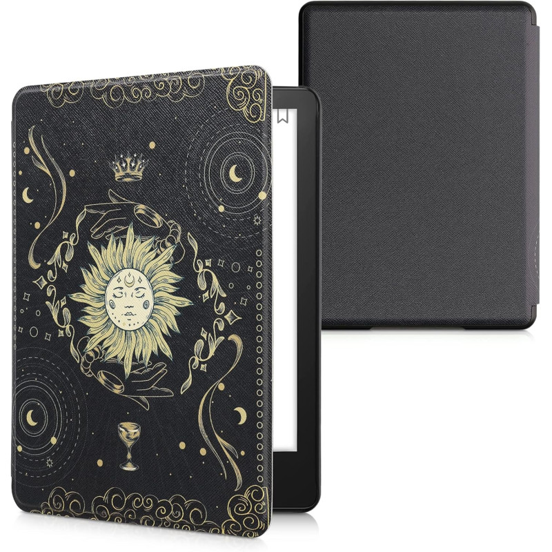 Kwmobile etui compatible avec kindle paperblanc 11e génération - étui à rabat magnétique tablette ereader similicuir pour kindle