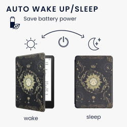 Kwmobile etui compatible avec kindle paperblanc 11e génération - étui à rabat magnétique tablette ereader similicuir pour kindle