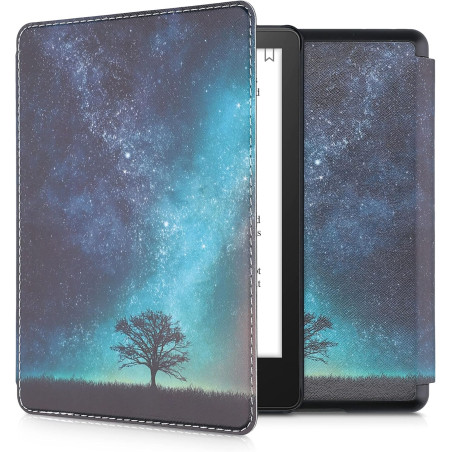 Kwmobile etui compatible avec kindle paperblanc 11e génération - étui à rabat magnétique tablette ereader similicuir pour kindle