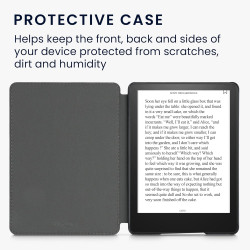 Kwmobile etui compatible avec kindle paperblanc 11e génération - étui à rabat magnétique tablette ereader similicuir pour kindle