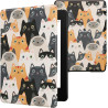 Kwmobile etui compatible avec kindle paperblanc 11e génération - étui à rabat magnétique tablette ereader similicuir pour kindle