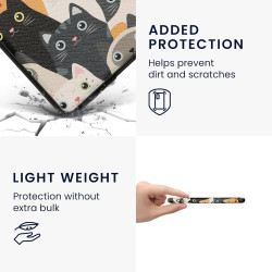 Kwmobile etui compatible avec kindle paperblanc 11e génération - étui à rabat magnétique tablette ereader similicuir pour kindle