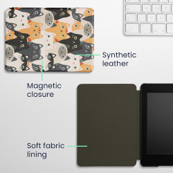 Kwmobile etui compatible avec kindle paperblanc 11e génération - étui à rabat magnétique tablette ereader similicuir pour kindle