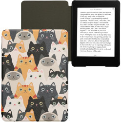 Kwmobile etui compatible avec kindle paperblanc 11e génération - étui à rabat magnétique tablette ereader similicuir pour kindle