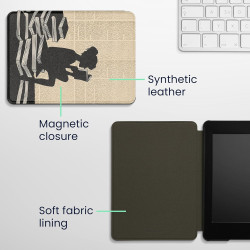 Kwmobile etui compatible avec kindle paperblanc 11e génération - étui à rabat magnétique tablette ereader similicuir pour kindle