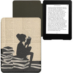 Kwmobile etui compatible avec kindle paperblanc 11e génération - étui à rabat magnétique tablette ereader similicuir pour kindle
