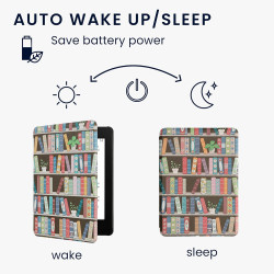 Kwmobile etui compatible avec kindle paperblanc 11e génération - étui à rabat magnétique tablette ereader similicuir pour kindle