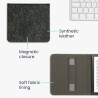 kwmobile Étui Compatible avec Kobo Libra Colour Coque - Étui à Rabat magnétique Tablette eReader Similicuir avec Sangle - Vert