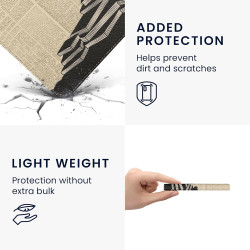 Kwmobile étui compatible avec kobo libra colour coque - étui à rabat magnétique tablette ereader similicuir avec sangle - noir-b