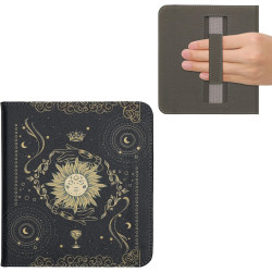 kwmobile Étui Compatible avec Kobo Libra Colour Coque - Étui à Rabat magnétique Tablette eReader Similicuir avec Sangle - Bleu f