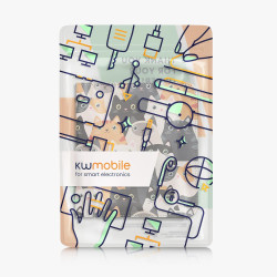 Kwmobile étui compatible avec kobo libra colour coque - étui à rabat magnétique tablette ereader similicuir avec sangle - orange