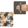 Kwmobile étui compatible avec kobo libra colour coque - étui à rabat magnétique tablette ereader similicuir avec sangle - orange