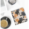 Kwmobile étui compatible avec kobo libra colour coque - étui à rabat magnétique tablette ereader similicuir avec sangle - orange