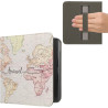 kwmobile Étui Compatible avec Kobo Libra Colour Coque - Étui à Rabat magnétique Tablette eReader Similicuir avec Sangle - Noir-M