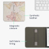 kwmobile Étui Compatible avec Kobo Libra Colour Coque - Étui à Rabat magnétique Tablette eReader Similicuir avec Sangle - Noir-M