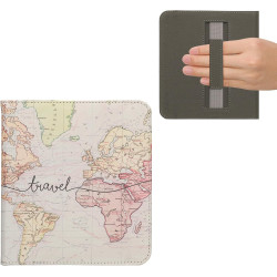 kwmobile Étui Compatible avec Kobo Libra Colour Coque - Étui à Rabat magnétique Tablette eReader Similicuir avec Sangle - Noir-M