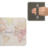 kwmobile Étui Compatible avec Kobo Libra Colour Coque - Étui à Rabat magnétique Tablette eReader Similicuir avec Sangle - Noir-M