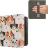 kwmobile Étui Compatible avec Kobo Libra Colour Coque - Étui à Rabat magnétique Tablette eReader Similicuir avec Sangle - Blanc-