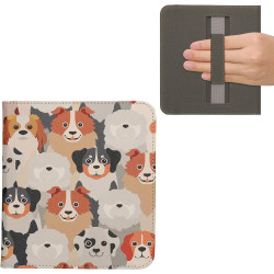 kwmobile Étui Compatible avec Kobo Libra Colour Coque - Étui à Rabat magnétique Tablette eReader Similicuir avec Sangle - Blanc-