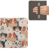 kwmobile Étui Compatible avec Kobo Libra Colour Coque - Étui à Rabat magnétique Tablette eReader Similicuir avec Sangle - Blanc-