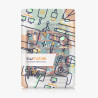 kwmobile Étui Compatible avec Kobo Libra Colour Coque - Étui à Rabat magnétique Tablette eReader Similicuir avec Sangle - Multic