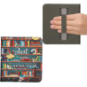 kwmobile Étui Compatible avec Kobo Libra Colour Coque - Étui à Rabat magnétique Tablette eReader Similicuir avec Sangle - Multic