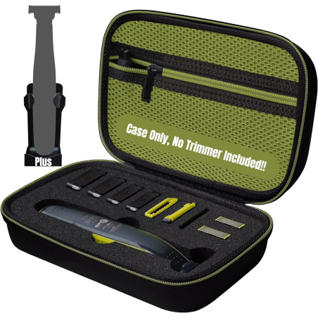 Étui compatible avec Philips OneBlade Face + Body QP2630 QP2620 QP2530 QP2520 Portable Dur Housse de Voyage, Couleur Olive, Ferm