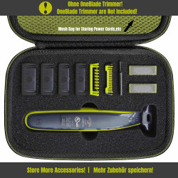 Étui compatible avec Philips OneBlade Face + Body QP2630 QP2620 QP2530 QP2520 Portable Dur Housse de Voyage, Couleur Olive, Ferm