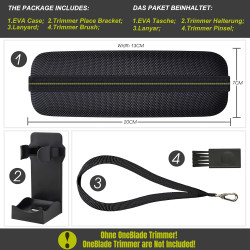Étui compatible avec Philips OneBlade Face + Body QP2630 QP2620 QP2530 QP2520 Portable Dur Housse de Voyage, Couleur Olive, Ferm