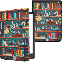 kwmobile Étui Compatible avec Pocketbook InkPad 4 / Color 3 / Color 2 Coque - Étui à Rabat magnétique Tablette eReader Similicui