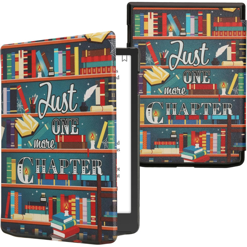 kwmobile Étui Compatible avec Pocketbook InkPad 4 / Color 3 / Color 2 Coque - Étui à Rabat magnétique Tablette eReader Similicui