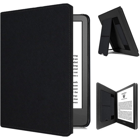 Étui pour liseuse kindle paperblanc 6,8" (11e génération 2021), en cuir synthétique de qualité supérieure avec dragonne de révei