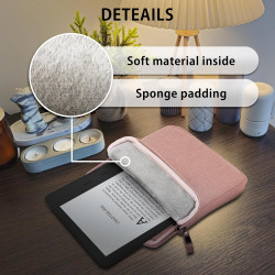 MyGadget Pochette Nylon pour Tablette jusqu'à 7 Pouces - Protection pour 17 x 14,5 cm - ex. Kindle Oasis 9e & 10e Génération - R
