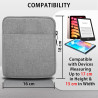 MyGadget Pochette Nylon pour Tablette jusqu'à 7 Pouces - Protection pour 17 x 14,5 cm - ex. Kindle Oasis 9e & 10e Génération - G