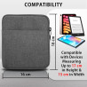 MyGadget Pochette Nylon pour Tablette jusqu'à 7 Pouces - Protection pour 17 x 14,5 cm - ex. Kindle Oasis 9e & 10e Génération - G