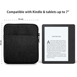 MyGadget Pochette Nylon pour Tablette jusqu'à 7 Pouces - Protection pour 17 x 14,5 cm - ex. Kindle Oasis 9e & 10e Génération - N