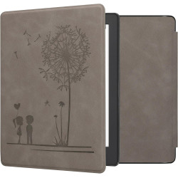 kwmobileÉtui Compatible avec Kobo Aura H2O Edition 2 Coque - Étui à Rabat magnétique tabletteeReader Similicuir - Gris