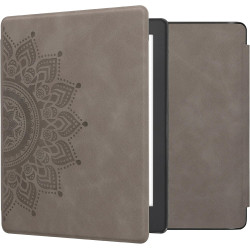 kwmobileÉtui Compatible avec Kobo Aura H2O Edition 2 Coque - Étui à Rabat magnétique tabletteeReader Similicuir - Gris