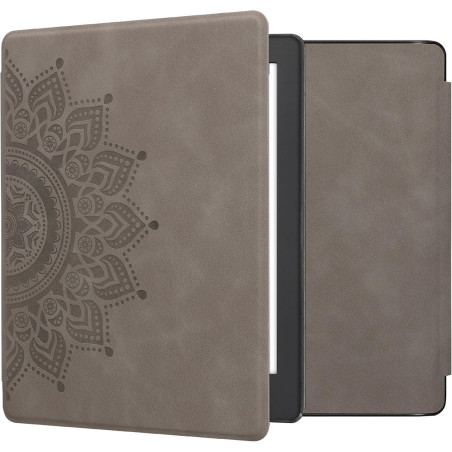 kwmobileÉtui Compatible avec Kobo Aura H2O Edition 2 Coque - Étui à Rabat magnétique tabletteeReader Similicuir - Gris