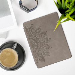 kwmobileÉtui Compatible avec Kobo Aura H2O Edition 2 Coque - Étui à Rabat magnétique tabletteeReader Similicuir - Gris