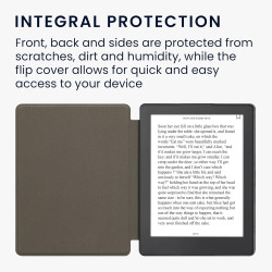 kwmobileÉtui Compatible avec Kobo Aura H2O Edition 2 Coque - Étui à Rabat magnétique tabletteeReader Similicuir - Gris