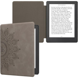 kwmobileÉtui Compatible avec Kobo Aura H2O Edition 2 Coque - Étui à Rabat magnétique tabletteeReader Similicuir - Gris