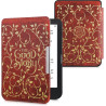 Kwmobile étui compatible avec kobo clara hd coque - étui à rabat magnétique tablette ereader similicuir avec sangle - jaune-oran